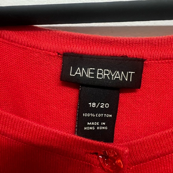 Lane Bryant Vibrant Red Button-Up Cardigan - Picture 5 of 5